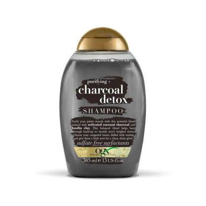 Champú OGX Charcoal Detox 385 ml - Limpieza profunda para la salud del cabello y el cuero cabelludo