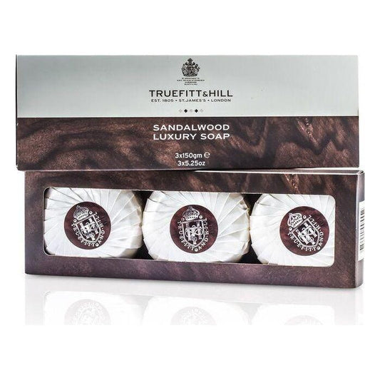 Truefitt & Hill Sandalwood Luxury Soap 3 X 5.25 oz. Luxury Soap Pasteur Pharmacy