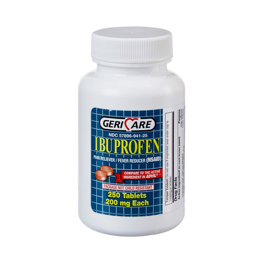 Geri Care Ibuprofen 200 Mg Pain Relief fever Reducer 200 Tablets & Sealed Health Care Pasteur Pharmacy