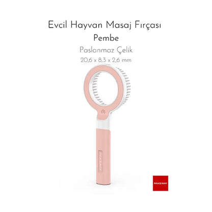 Cepillo de masaje y aseo con aumento serie O+ de Pakeway, color rosa