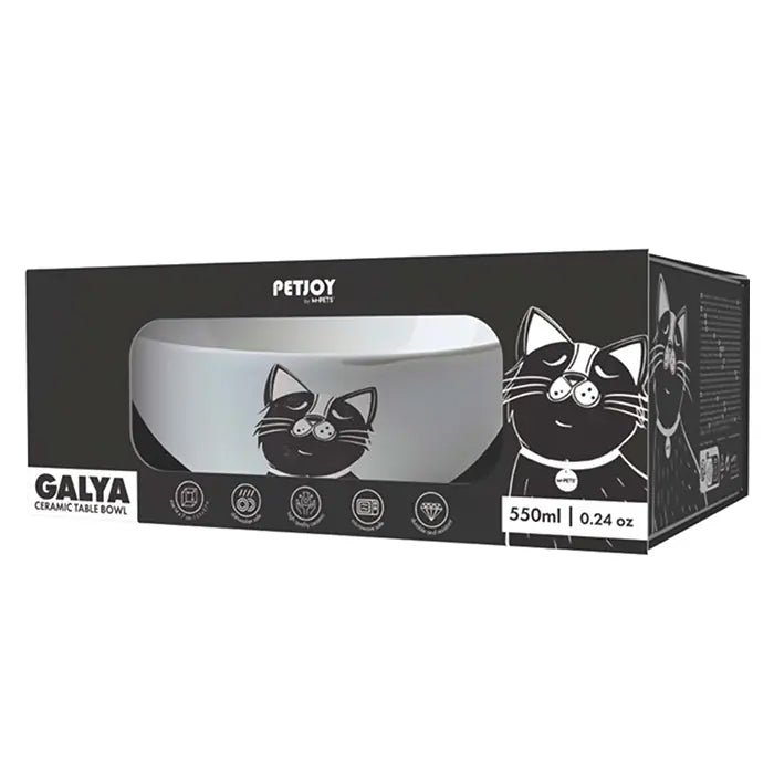 Comedero de cerámica para mascotas M-Pets Galya con figuras de animales 550 ml