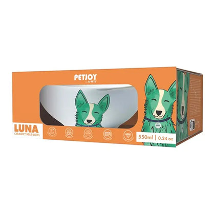 Gamelle en céramique pour animaux M-Pets Luna avec motifs élégants 550 ml