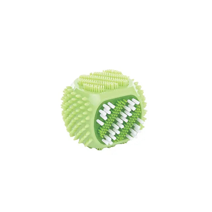 M-Pets Dental Squeaky Cube Dog Toy with Toothbrush Texture