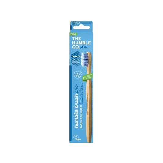 The Humble Co Pro Hexatech Manual Toothbrush, Soft, Blue