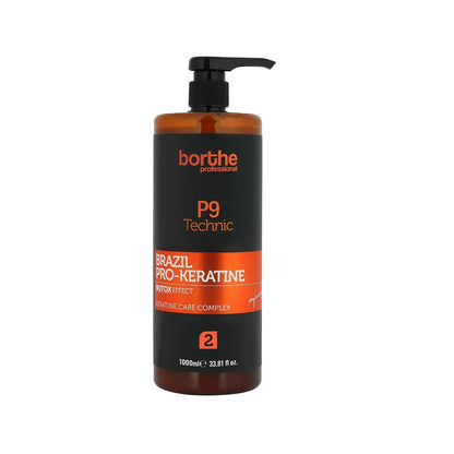 Soin capillaire Borthe Professional P9 Brazil Pro-Keratine Complex 1000 ml pour cheveux abîmés