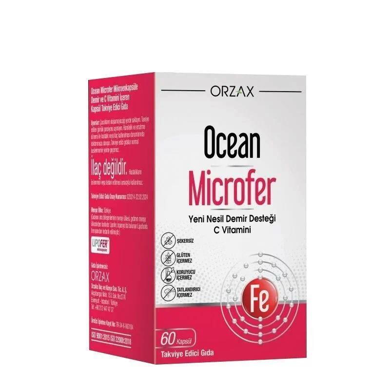 Suplemento de hierro Ocean Microfer - 60 cápsulas para la deficiencia de hierro y el alivio de la anemia