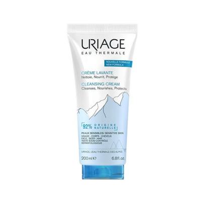 Uriage Thermal Water Cleansing Cream - Gentle, Moisturizing Skincare for Sensitive Skin, Soap-Free Cleanser for Face, Body, and Hair