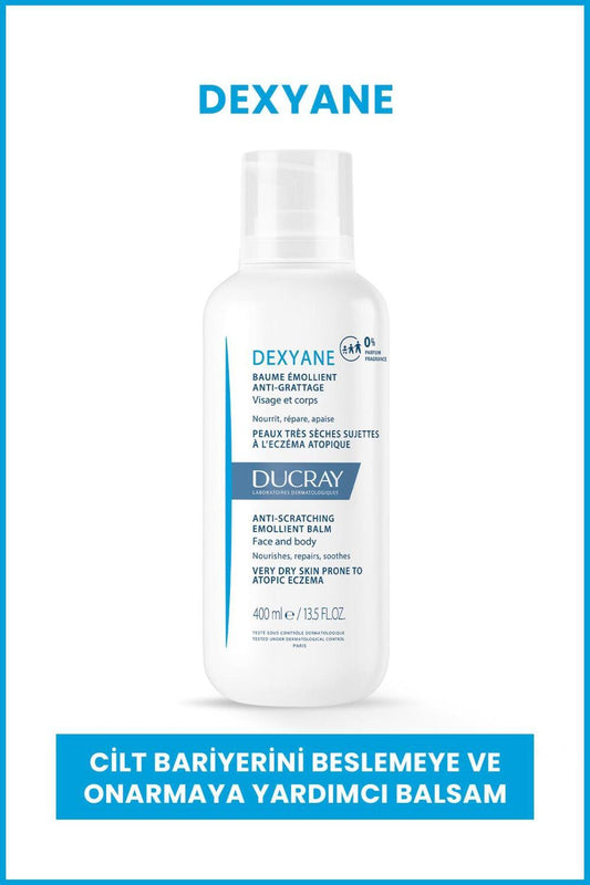 Baume Ducray Dexyane - Soin hydratant apaisant pour peaux sèches (400 ml) - Non gras et nourrissant