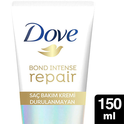 Après-shampoing sans rinçage Dove Bond Intense Repair : répare les dommages, complexe peptidique et protection thermique pour des cheveux soyeux et résistants