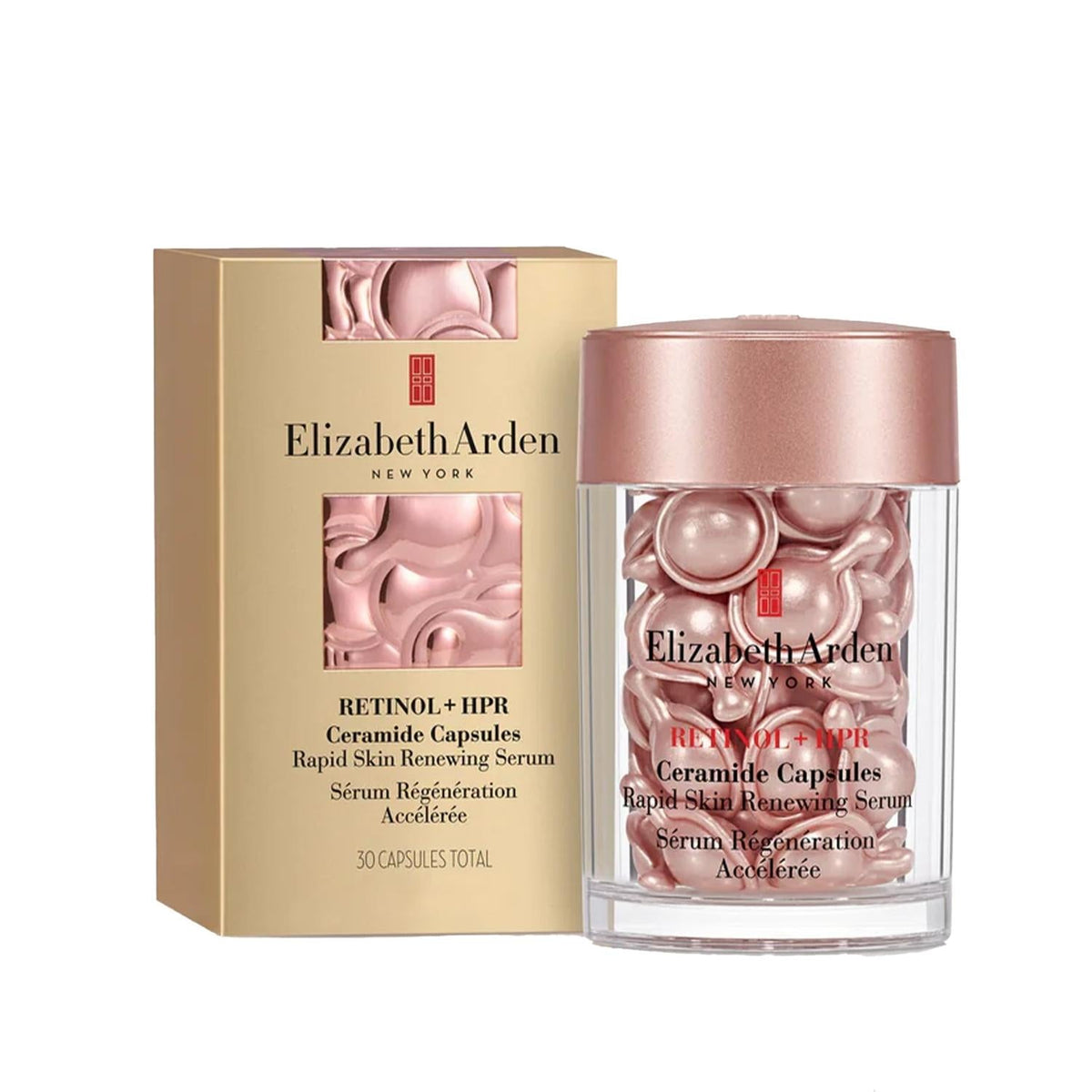 Elizabeth Arden Retinol HPR Ceramide Capsules: Rapid Skin Renewal Serum - Anti-Aging, Wrinkle Reduction & Enhanced Hydration (30 Capsules)