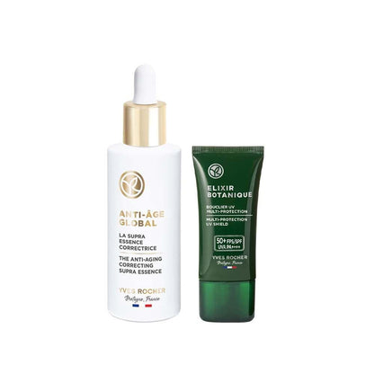 Coffret de soins anti-âge Elixir Botanique - Crème visage SPF 50+ et sérum pour peaux matures