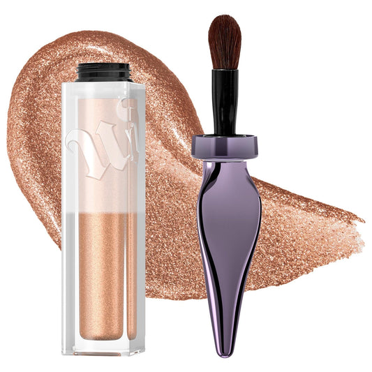Sombra de ojos líquida brillante 24/7 Glaze-On: de larga duración, resistente a los pliegues, de fácil aplicación; logra una mirada radiante