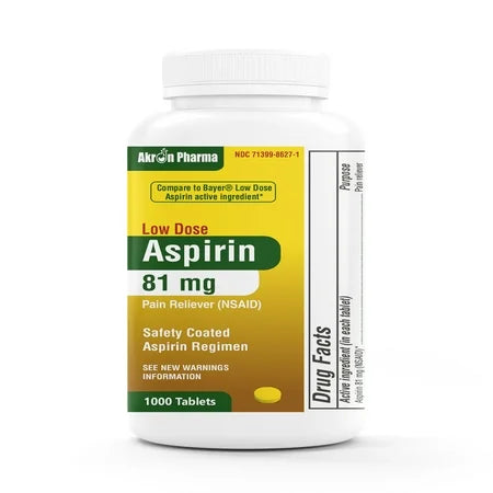 Aspirin 81 mg Tablets 1000 Tablets Aspirin Pasteur Pharmacy