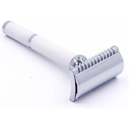 Parker 70C White and Chrome Open Comb Safety Razor Safety Razor Pasteur Pharmacy