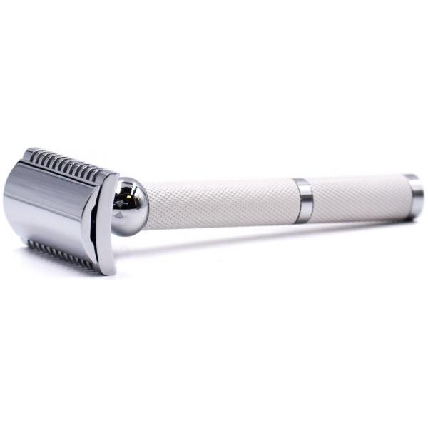 Parker 70C White and Chrome Open Comb Safety Razor Safety Razor Pasteur Pharmacy