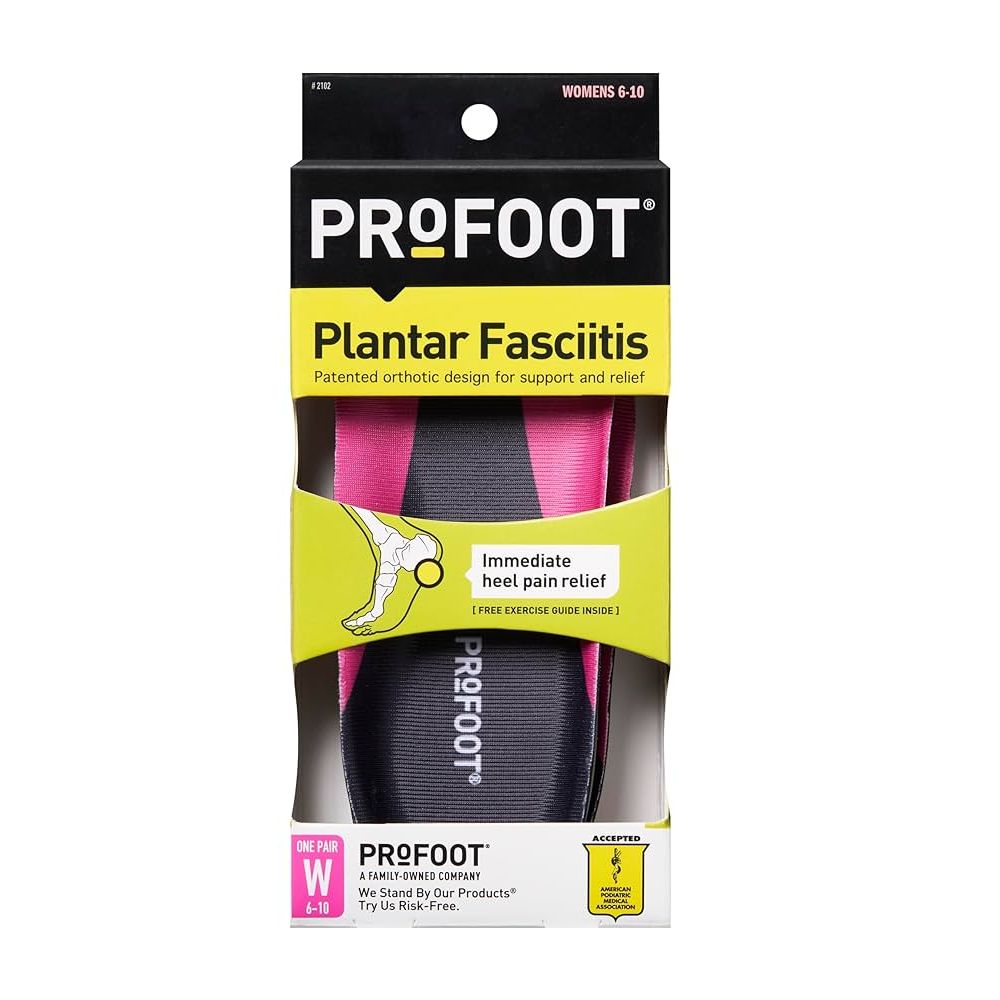 PROFOOT Plantar Fasciitis Orthotic Insoles for Women (Sizes 6-10) – Gel Shoe Inserts for Instant Heel Pain Relief and Arch Support – 1 Pair of Heel Pads Health Care Pasteur Pharmacy