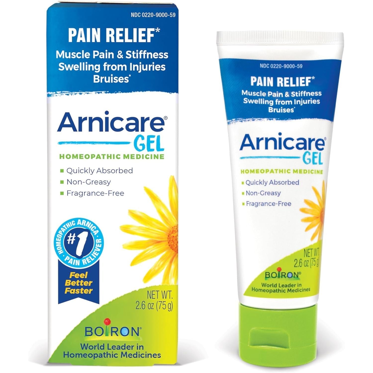 Boiron Homeopathic Arnicare Pain Relief Gel 2.6oz Pain Relief Gel Pasteur Pharmacy