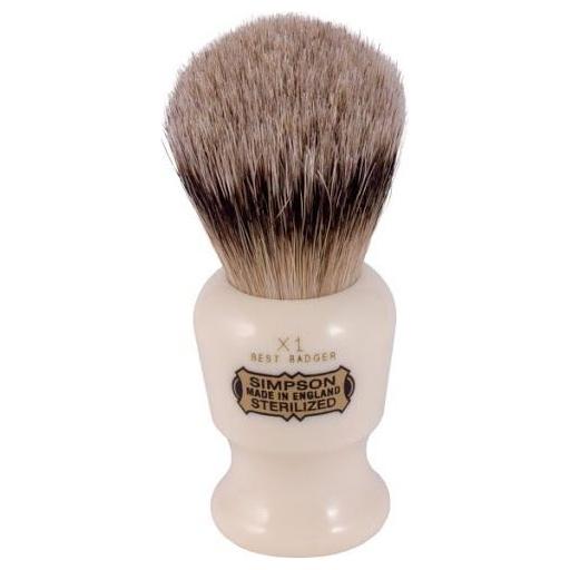 Simpsons Commodore X1 Best Badger Hair Shaving Brush Small Shaving Brush Pasteur Pharmacy