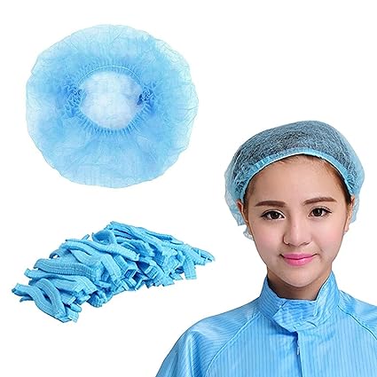 Disposable Non-Woven Bouffant Caps, 21 Inch (100-Pack) Medical Supplies Pasteur Pharmacy