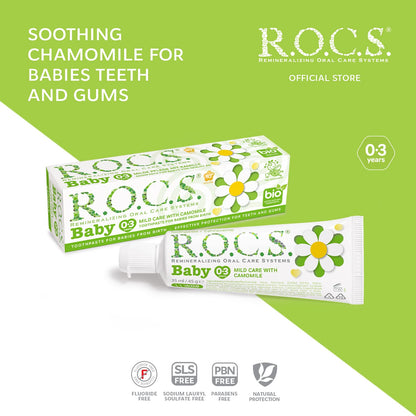 Pasta de dientes para bebés R.O.C.S. - Extracto de manzanilla | 35 ml