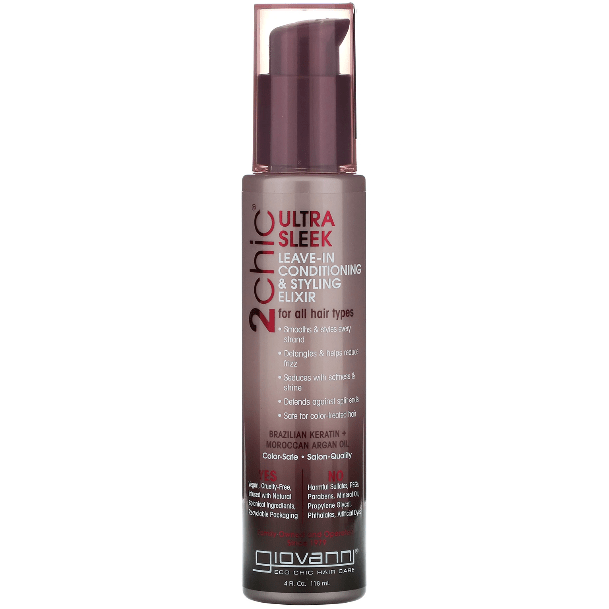 Giovanni 2 Chic Ultra Sleek Leave-in Conditioner & Styling Elixi 4 oz Conditioners Pasteur Pharmacy