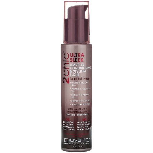 Giovanni 2 Chic Ultra Sleek Leave-in Conditioner & Styling Elixi 4 oz Conditioners Pasteur Pharmacy