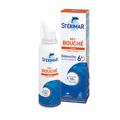 Sterimar Spray Nasal Hipertónico para Adultos - 100 ml | Agua de mar natural