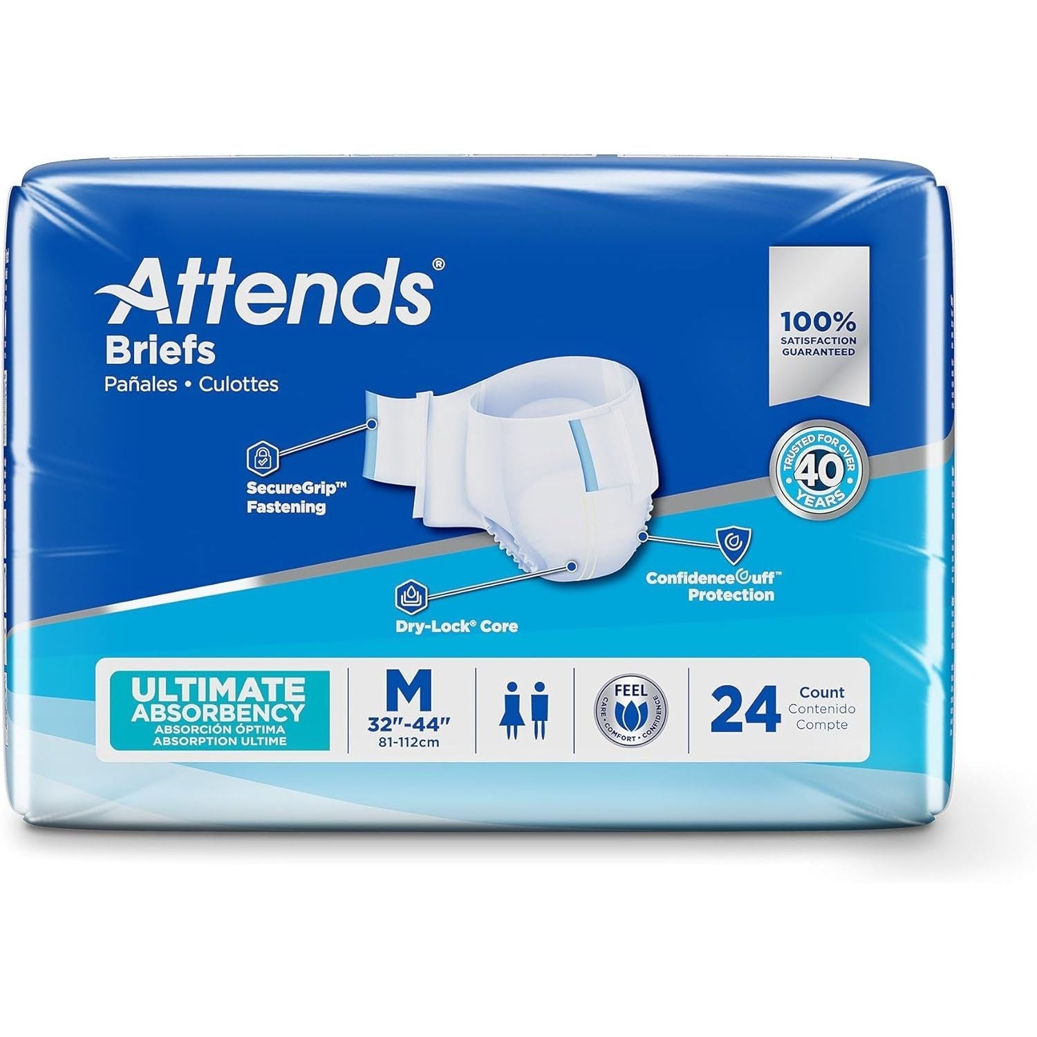 Attends Adult Disposable SmartCool® Briefs, Medium, 32"-44" 22x Health Care Pasteur Pharmacy
