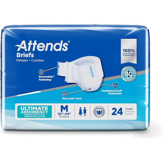 Attends Adult Disposable SmartCool® Briefs, Medium, 32"-44" 22x Health Care Pasteur Pharmacy