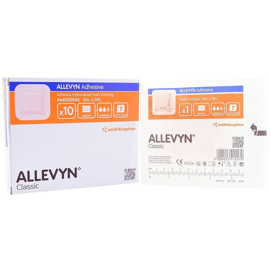 Smith&nephew Allevyn Adhesive Dressing, 3inx3in, 10ct, 2 Pack 002234385861a6526 Vitamins & Supplements Pasteur Pharmacy