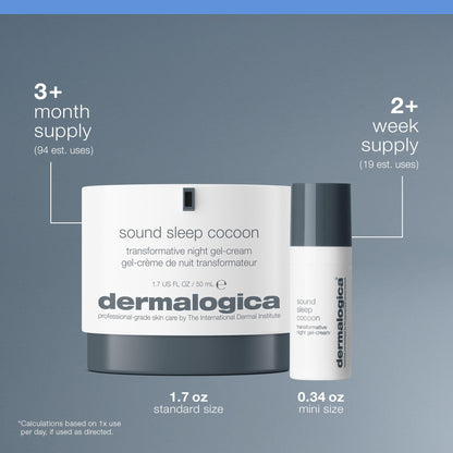 Dermalogica Sound Sleep Cocoon Gel-Crema de Noche - Hidratación Facial Antienvejecimiento para Piel Sensible, 1.69 fl oz