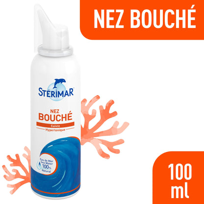 Sterimar Spray Nasal Hipertónico para Adultos - 100 ml | Agua de mar natural