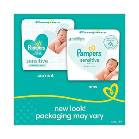 Pampers Sensitive Water-Based Baby Wipes, Unscented, 56 Count Pop-Top Pack Baby Wipes Pasteur Pharmacy