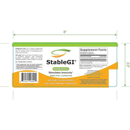 Stable GI Daily Probiotic 60 Vegetable Capsules Probiotic Capsules Pasteur Pharmacy