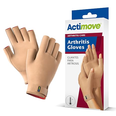 Gants pour arthrite Actimove® Arthritis Care, port à gauche/droite – Beige, petit