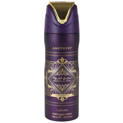 Lattafa Bade'E Al Oud Amethyst Unisex Perfumed Body Spray, 200 ml/6.67 fl.oz.