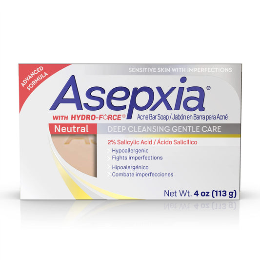 Asepxia Acne Treatment Neutral Hypoallergenic Bar Soap 4 oz Skin Care Pasteur Pharmacy