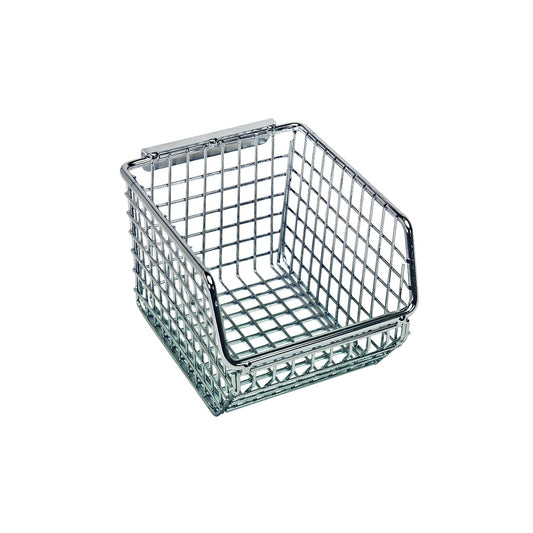 Quantum Storage Systems Chrome Wire Mesh Stack & Hang Bins (20-Pack) Industrial Storage Pasteur Pharmacy