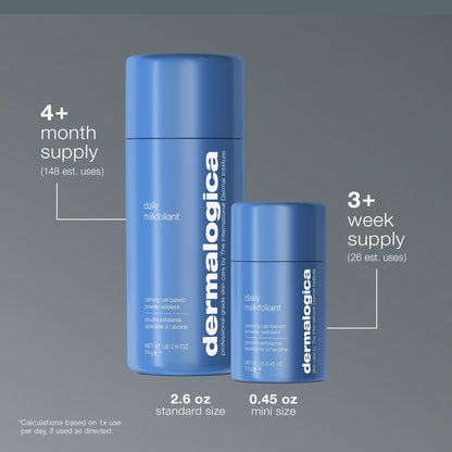 Dermalogica Daily Milkfoliant Exfoliating Powder - Cuidado de la piel natural y suave para piel sensible, calma y nutre con proteína de grano de avena y extracto de coco