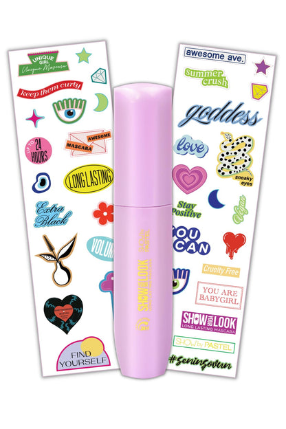 Máscara de pestañas Pastel Show Your Look Long Lasting Extra Black 9 ml - Máscara negra resistente al agua con efecto volumen y extracto de caléndula
