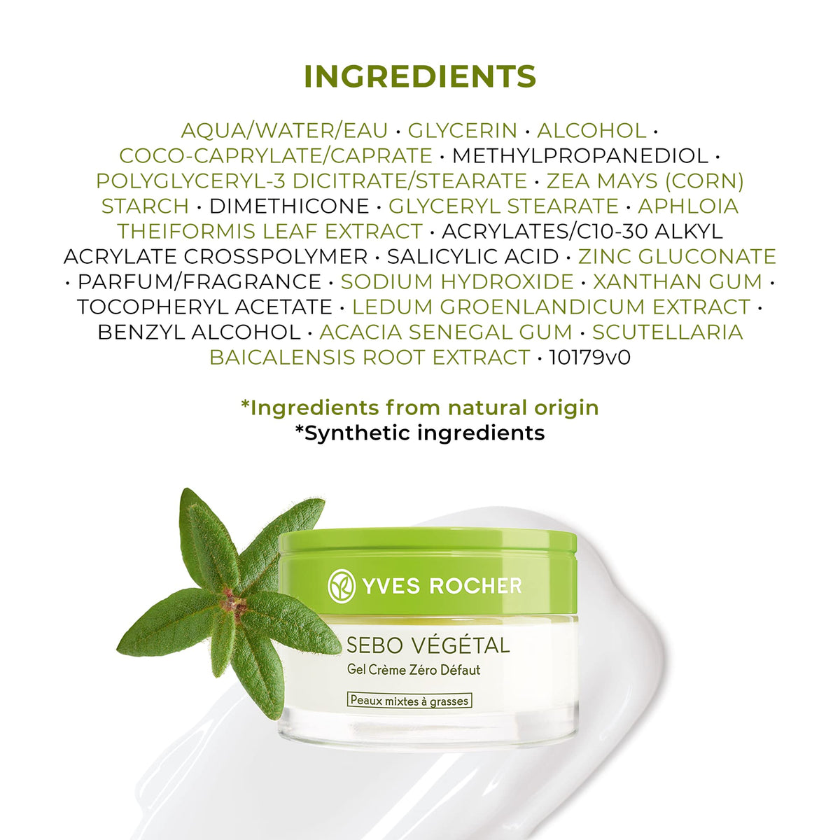 Yves Rocher Sebo Végétal Gel Crema Hidratante Cero Imperfecciones 50 ml