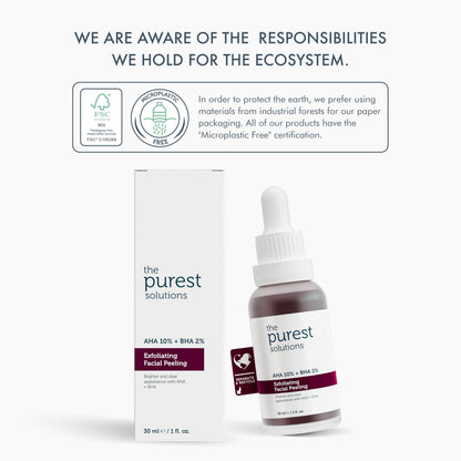 Set de cuidado de la piel para piel seca de The Purest Solutions: Sérum exfoliante AHA BHA y sérum hidratante de ácido hialurónico