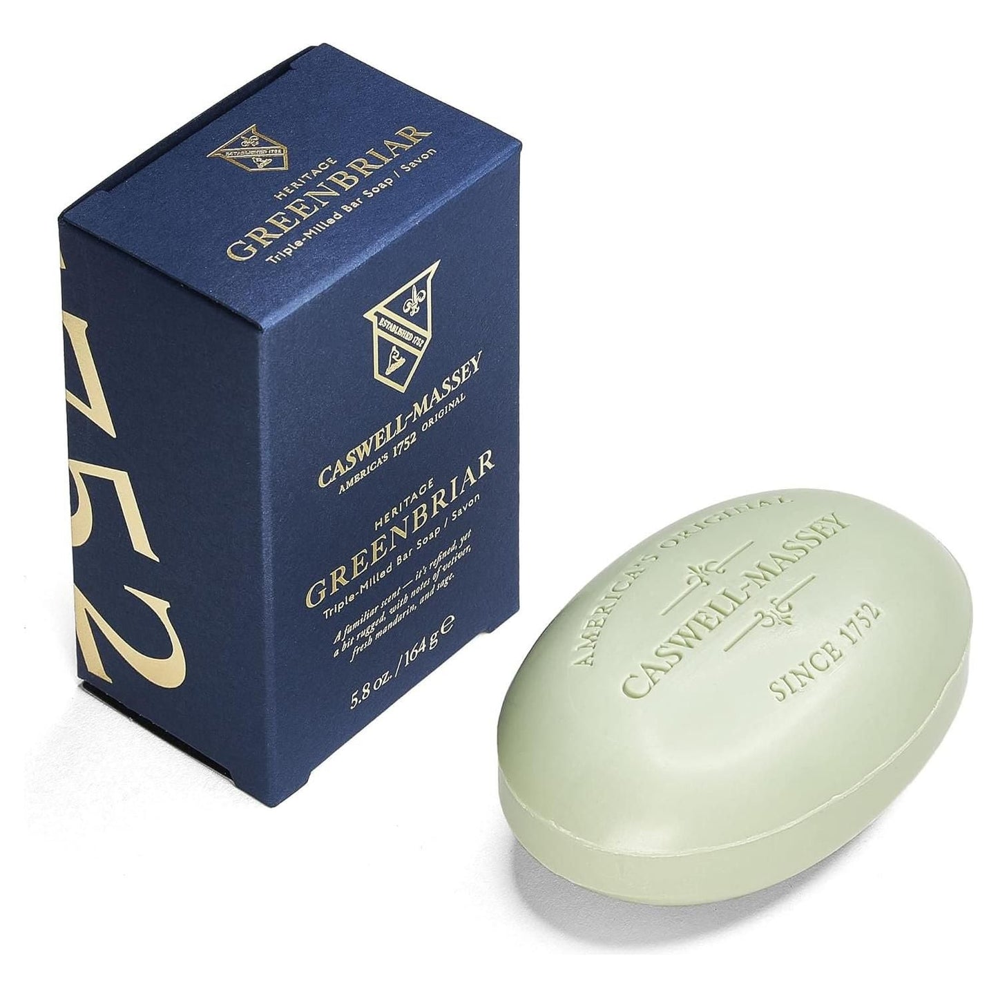 Caswell Massey Castile Soap Triple-Milled Bar Soap 6.4oz/180g Bar Soap Pasteur Pharmacy