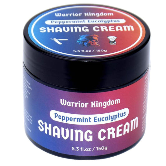 WhollyKaw Warrior Kingdom Luxury Shaving Cream - Peppermint Eucalyptus Shaving Cream Pasteur Pharmacy