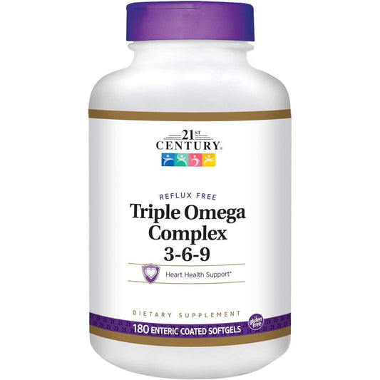 21st Century Dietary Supplement Triple Omega Complex 3-6-9 Softgels 180 Count Vitamins & Supplements Pasteur Pharmacy