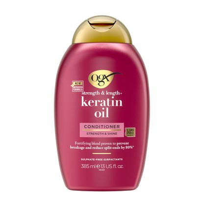 Acondicionador Organix Keratin Oil - Nutrición y protección capilar sin sulfatos 13.01 fl oz