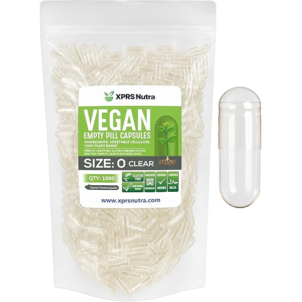 Empty Vegetarian Capsules, Size 3, Clear (1,000 Count) Science & Laboratory Pasteur Pharmacy