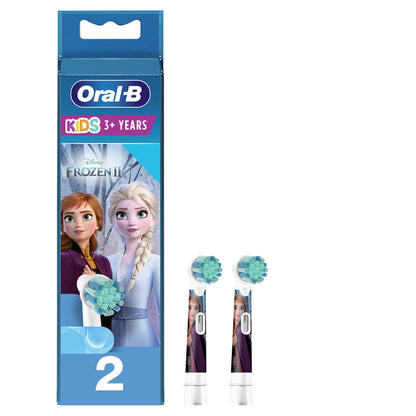 Cabezales de repuesto para cepillo de dientes Oral-B Kids Frozen - Cerdas extrasuaves, compatibles con cepillos de dientes eléctricos Oral-B, paquete de 2
