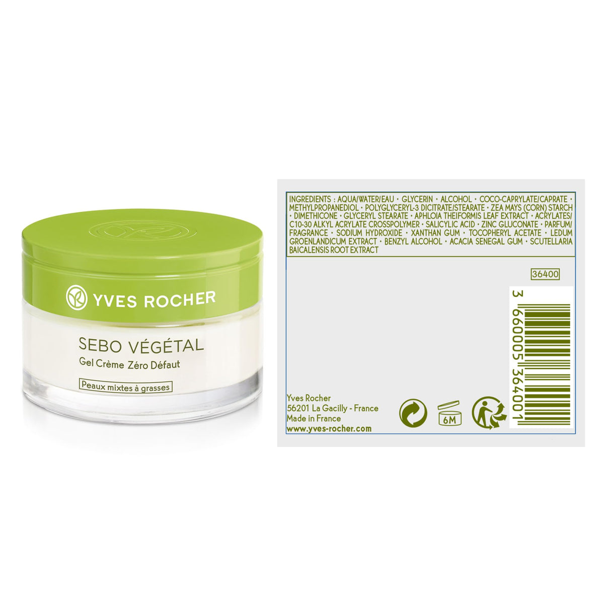 Yves Rocher Sebo Végétal Gel Crema Hidratante Cero Imperfecciones 50 ml