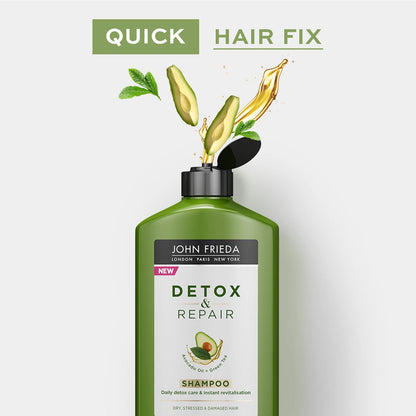 Shampoing Detox+Repair John Frieda - Pour cheveux abîmés | 250 ml